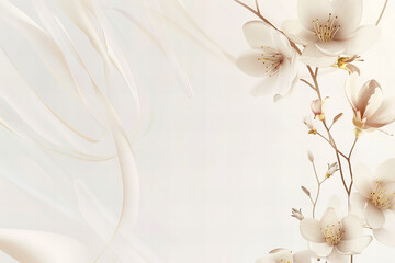 Elegant White Floral Wedding Background with Delicate Lace and Soft Light Bokeh for Romantic Celebrations