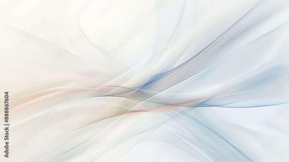 Poster simple white background with smooth lines light color