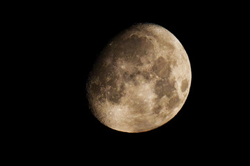 Part of the Moon transitioning to full moon