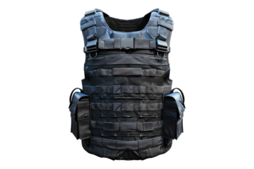 Bullet prof vest isolated on transparent background