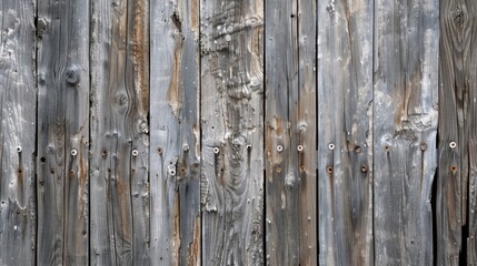 Damaged wooden fence