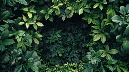 Lush Green Foliage Background.