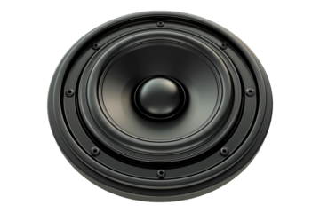 Car acoustic speaker isolated on transparent background