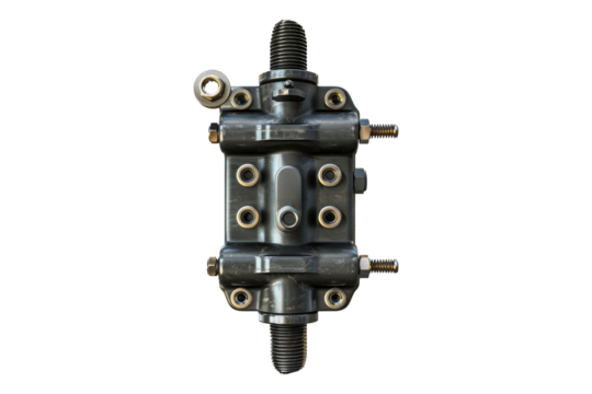 Car brake master cylinder isolated on transparent background
