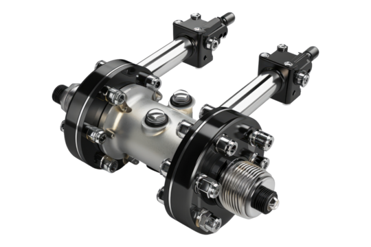 Car brake master cylinder isolated on transparent background