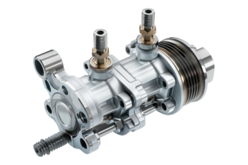 Car clutch master cylinder isolated on transparent background