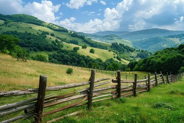 landscape with fence
