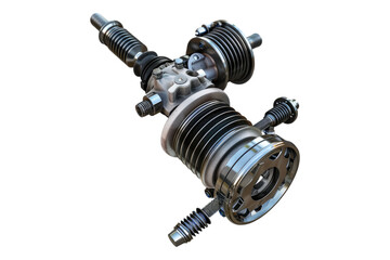 Car clutch master cylinder isolated on transparent background
