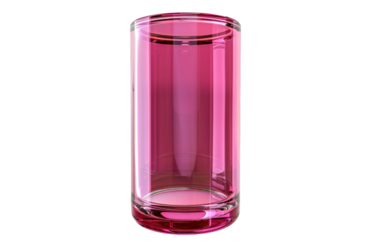 Carmine glass case isolated on transparent background - Powered by Adobe