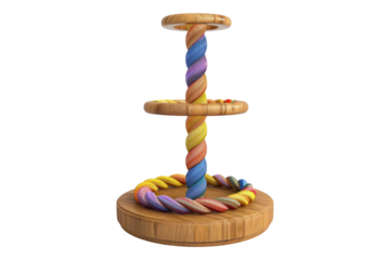 Carnival ring toss isolated on transparent background