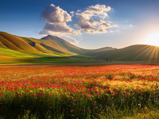 Fototapeta premium spring in the mountains