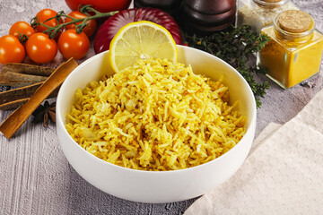Indian cuisine lemon basmati rice