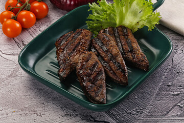 Grilled diet beef liver steak