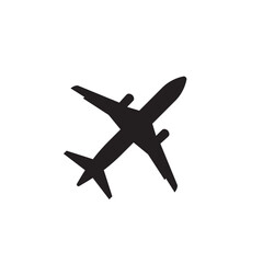 Flat Airplane icon vector.