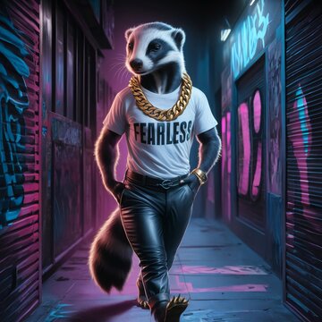 A fearless and rebellious honey badger