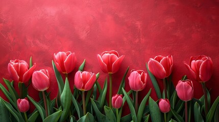 Pink tulips in soft focus with a glowing background.
