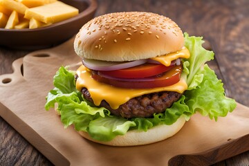 hamburger on a plate