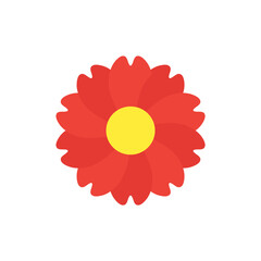 flowers icon color or logo illustration flat color style	