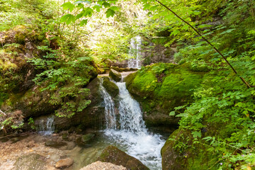 Gschwender Wasserfall - the waterfall in Bavarian Alps near Immenstadt