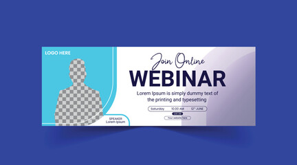 Business Webinar banner template design for social media