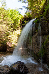 Gschwender Wasserfall - the waterfall in Bavarian Alps near Immenstadt