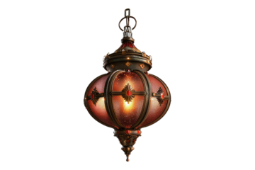 Christmas decoration lamp isolated on transparent background