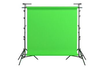 Obraz premium Chroma key green screen isolated on transparent background