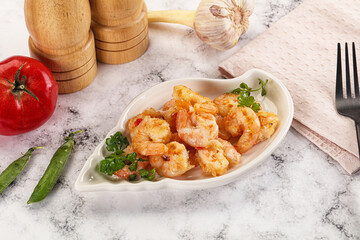 Stir fried prawn in sweet and sour sauce