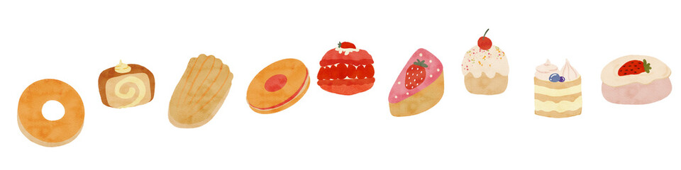 watercolor dessert collection