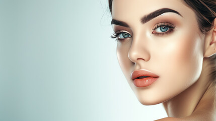 Fototapeta premium Beautiful woman with a sophisticated eye makeup look