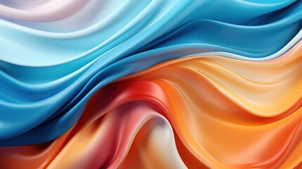 Abstract background with colorful silk waves.A soft and elegant fabric with abstract waves