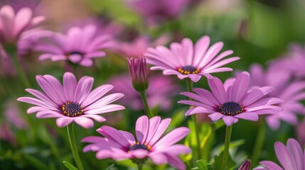 Obraz premium Beautiful African daisies in a botanical garden