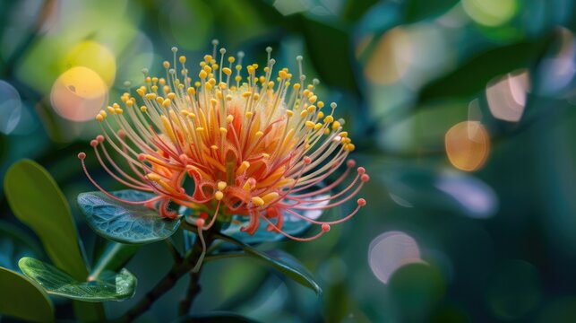 Beautiful Flower in the Garden Brownea grandiceps