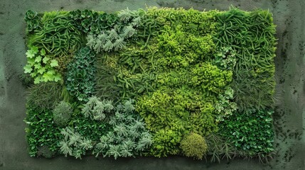 Beauty is crafted by the square mat and its green hue