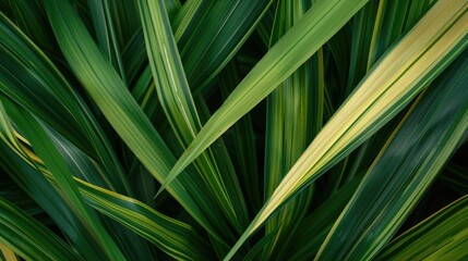 Bi color grass leaves