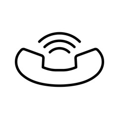 call icon vector. Telephone icon symbol color editable
