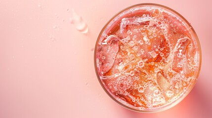 Summer colorful drink on a pastel background