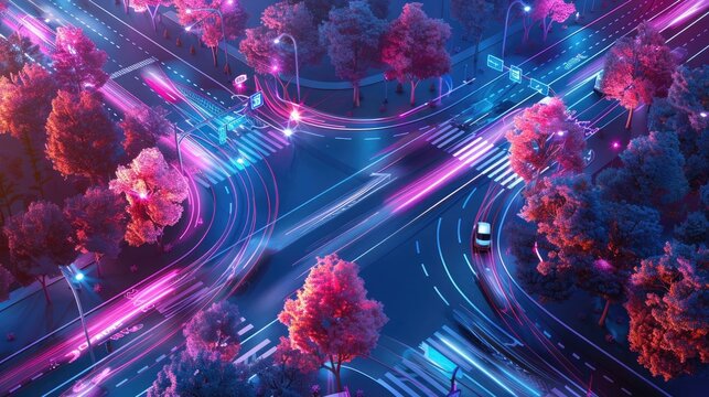 AI-managed traffic intersections in the future.