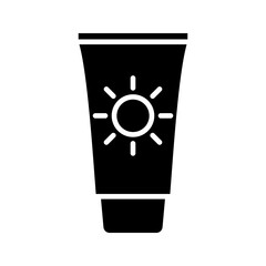  sunscreen line icon. Stroke pictogram colo editable