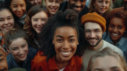 Fototapeta premium Happy smiling multicultural diversity people