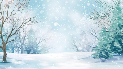 Snowy Day Background 