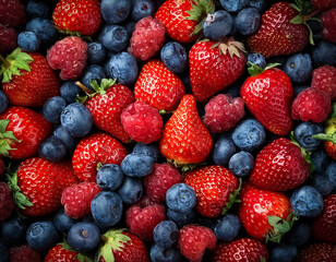Close-up of ripe berries pattern texture background.