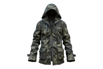 Concealment coat isolated on transparent background