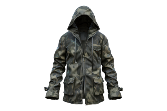 Concealment coat isolated on transparent background