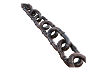 Connecting chains isolated on transparent background