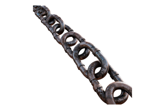 Connecting chains isolated on transparent background - Powered by Adobe