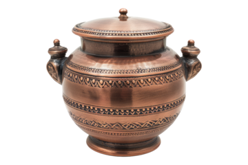 Copper kalash isolated on transparent background
