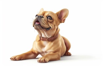 Cute funny cartoon dogs, 3d realistic puppy pet pictogram, dogs set on white background
