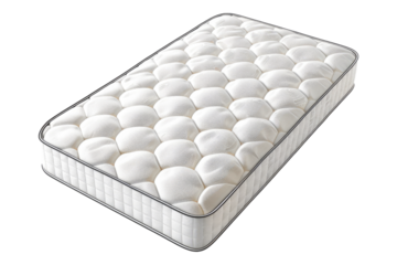 Cot mattress isolated on transparent background