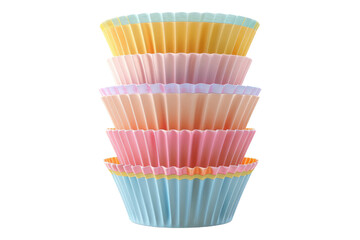 Cupcake liners isolated on transparent background